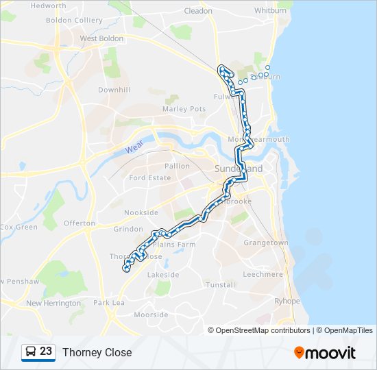 23 Route Schedules, Stops & Maps Thorney Close (Updated)