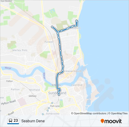 23 Bus Line Map