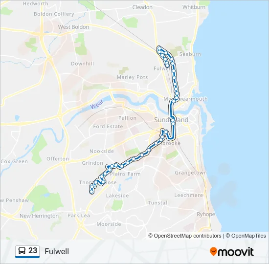 23 Bus Line Map
