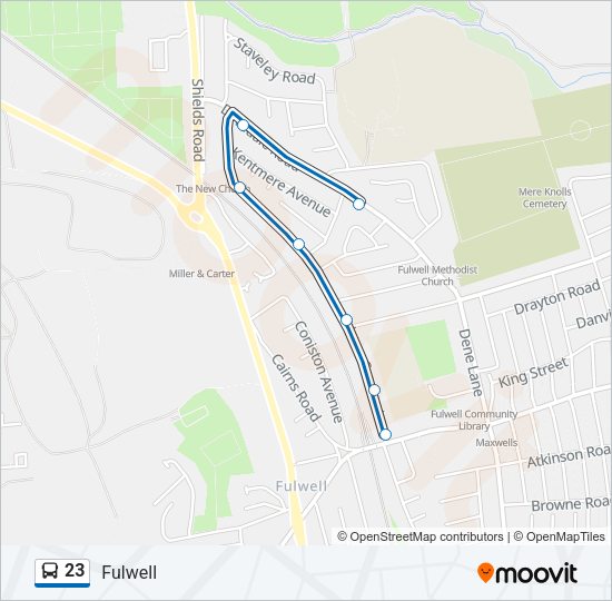 23 Bus Line Map