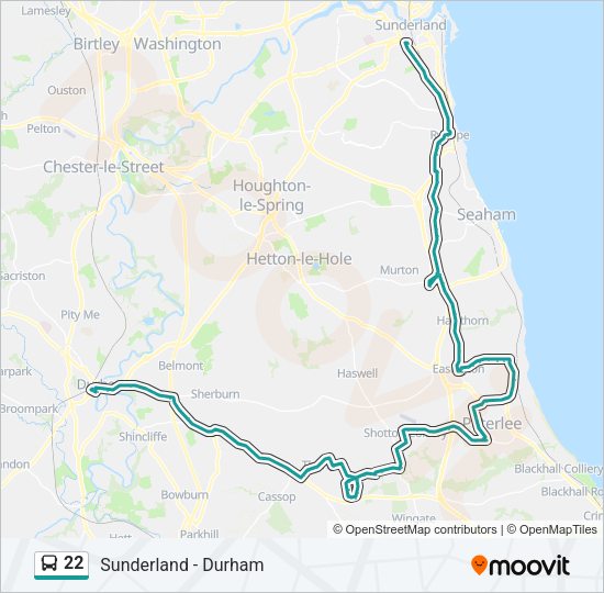 22 Bus Line Map
