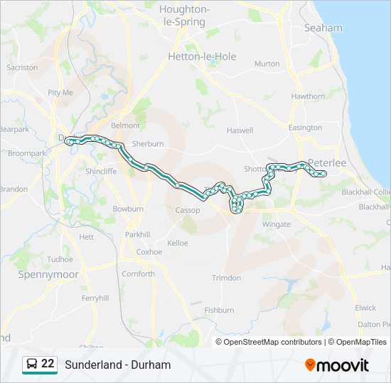 22 Bus Line Map