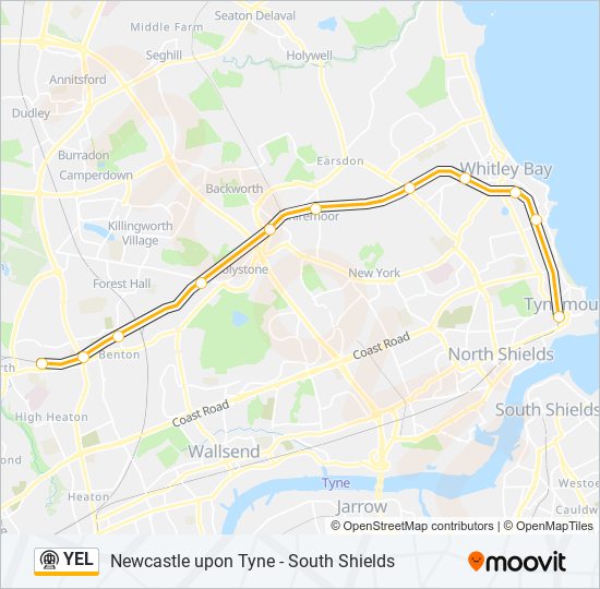 YEL Underground Line Map