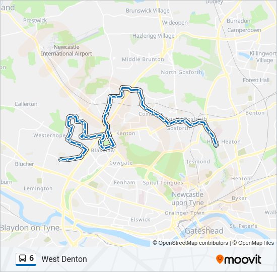 6 Bus Line Map