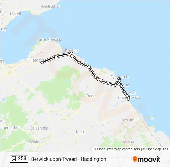 253 Route: Schedules, Stops & Maps - Haddington (Updated)