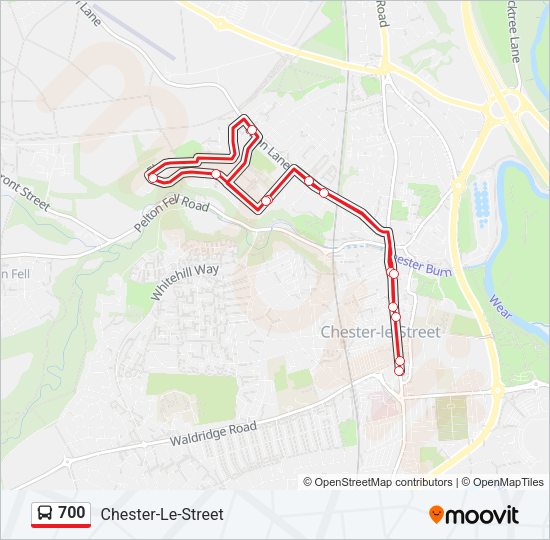 700 Bus Route Map 700 Route: Schedules, Stops & Maps - Chester-Le-Street (Updated)
