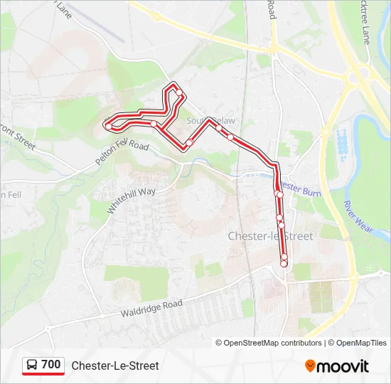 700 Route: Schedules, Stops & Maps - Chester-Le-Street (Updated)
