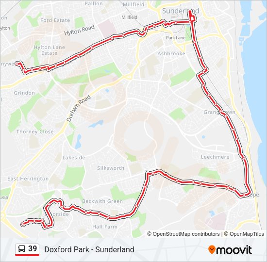 39 Bus Line Map