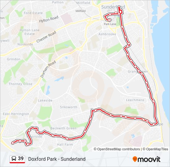 39 Bus Line Map