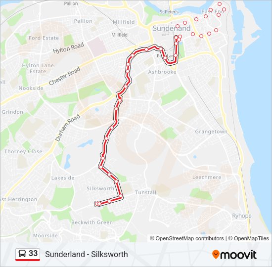 33 Bus Line Map