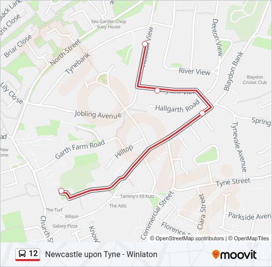 12 Bus Line Map