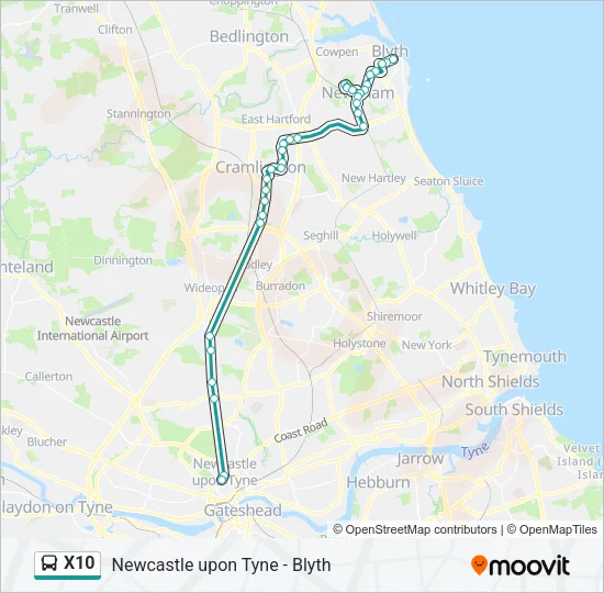X10 Bus Line Map