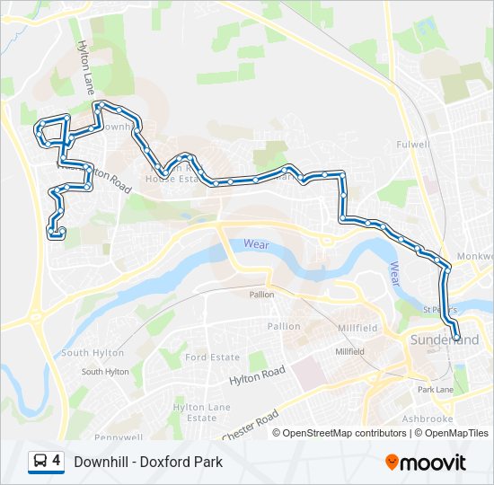 4 Bus Line Map