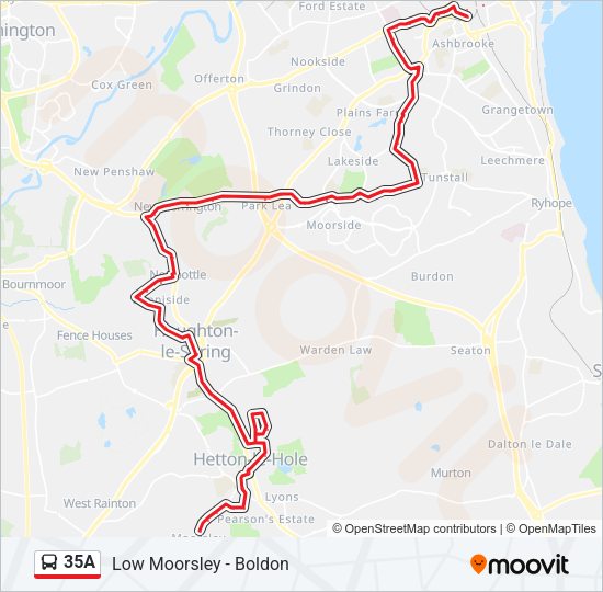 35A Bus Line Map