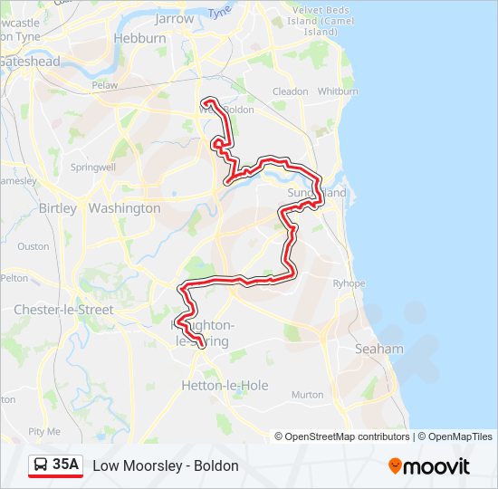 35a Route Schedules, Stops & Maps HoughtonLeSpring (Updated)