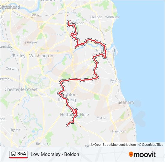35A Bus Line Map