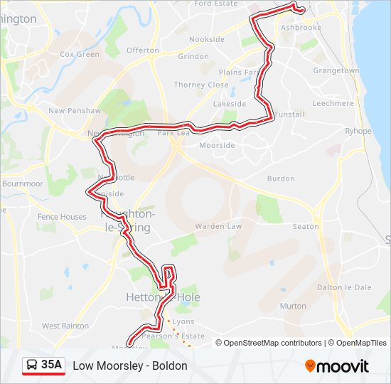 35A Bus Line Map