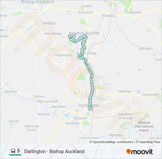 5 Bus Line Map