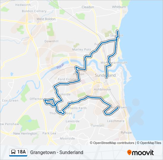 18A Bus Line Map