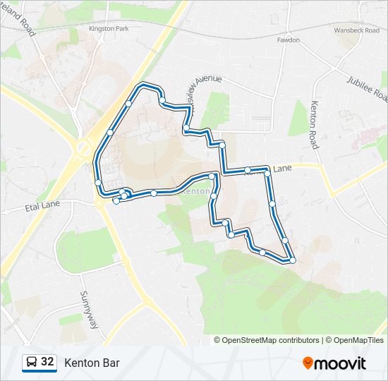 32 Bus Line Map