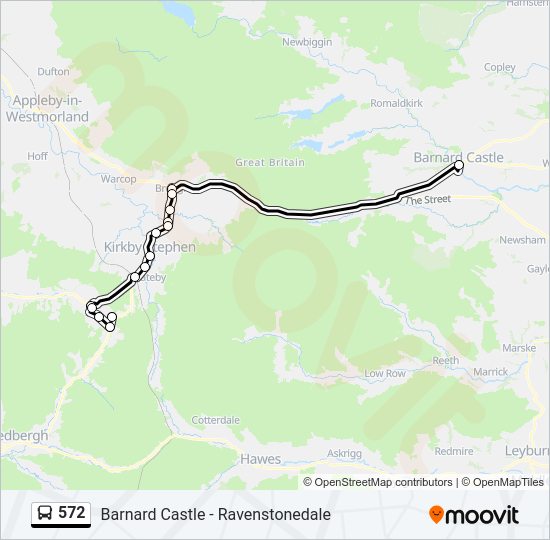 572 Bus Line Map