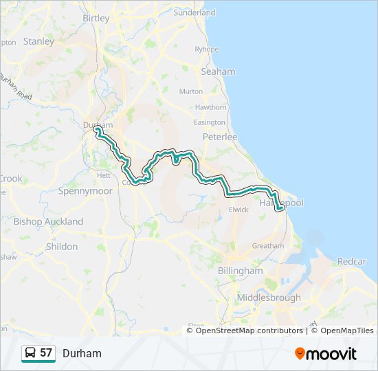 Bus 57 Route Map 57 Route: Schedules, Stops & Maps - Durham (Updated)