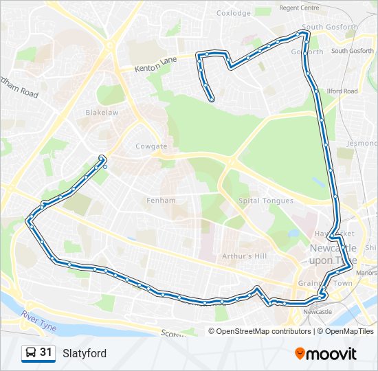 31 Bus Line Map