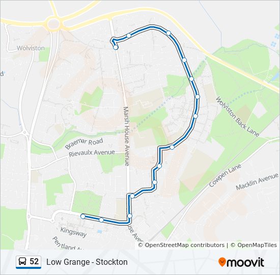 Bus 52 Route Map 52 Route: Schedules, Stops & Maps - Billingham (Updated)