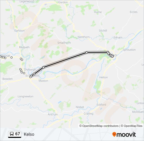 67 bus Line Map