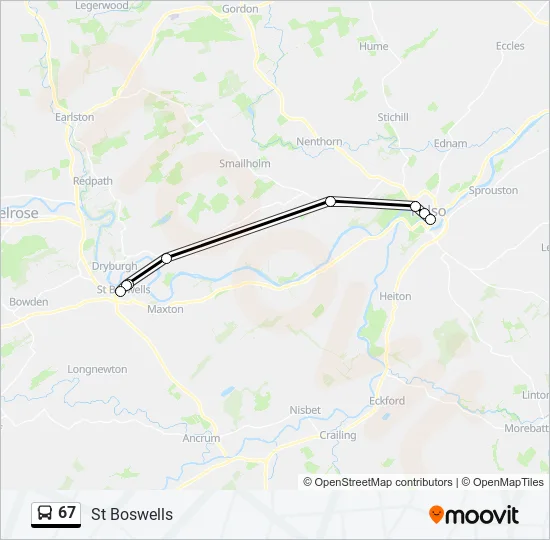 67 Bus Table 67 Route: Schedules, Stops & Maps - St Boswells (Updated)