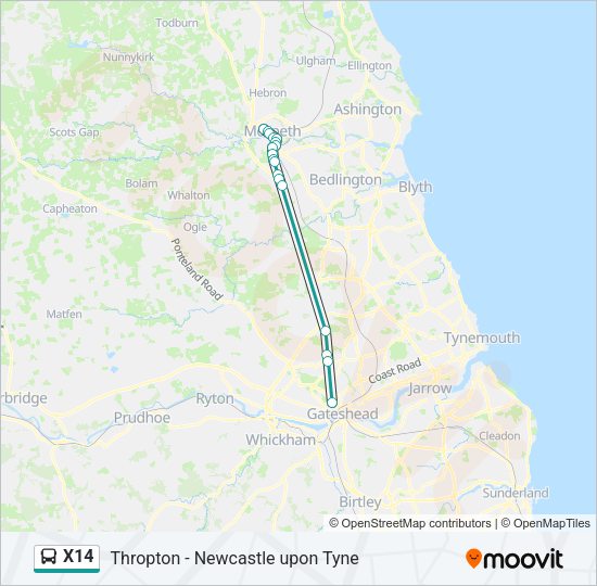 X14  Line Map