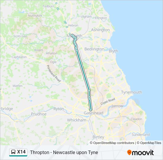 X14  Line Map