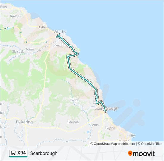 X94 Bus Line Map