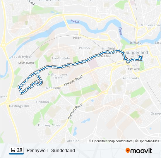 number 20 bus times pennywell