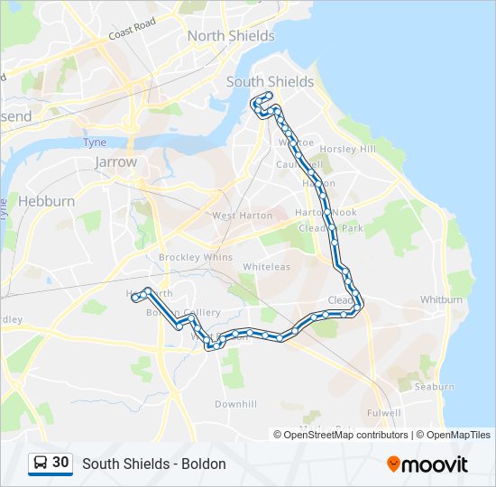 30 Bus Line Map