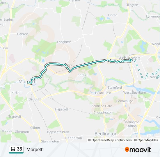 Bx8 Bus Route Map 35 Route: Schedules, Stops & Maps - Morpeth (Updated)