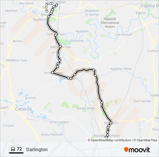 Bus 72 Route Map 72 Route: Schedules, Stops & Maps - Darlington (Updated)