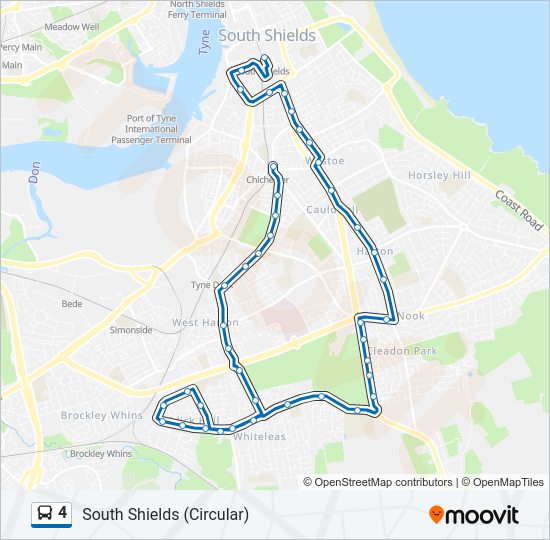 4 Route: Schedules, Stops & Maps - Chichester (Updated)