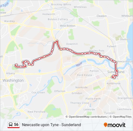 56 Route: Schedules, Stops & Maps - Concord (Updated)