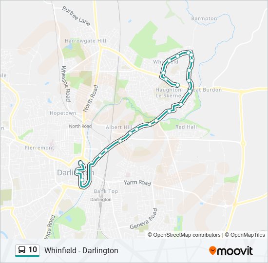 Bus 10 Route Map 10 Route: Schedules, Stops & Maps - Whinfield (Updated)