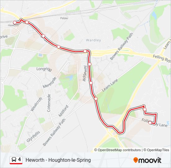 4 Bus Line Map