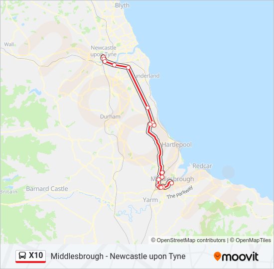 X10 bus Line Map