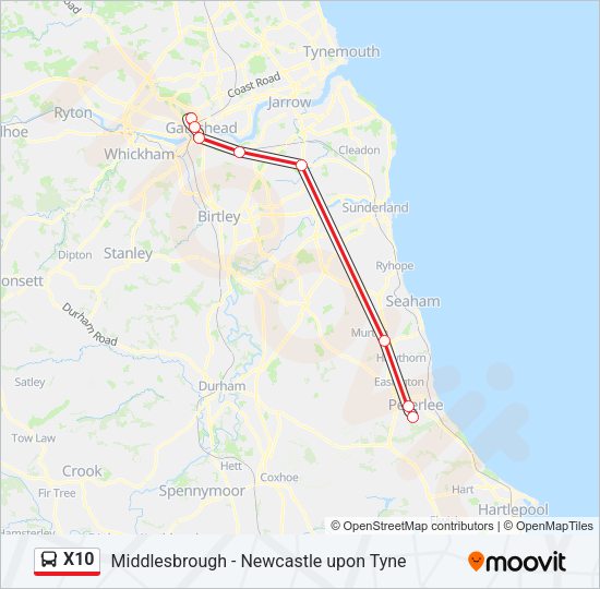 X10 Bus Line Map