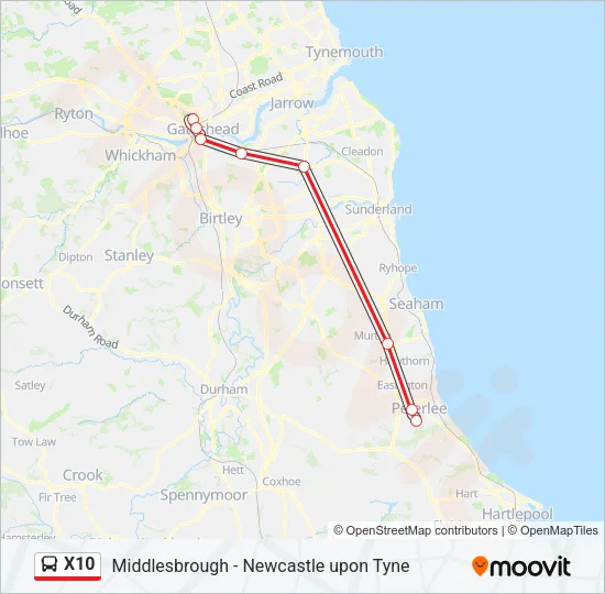 X10 Bus Line Map