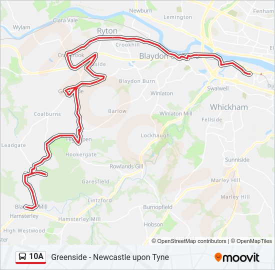10A Bus Line Map