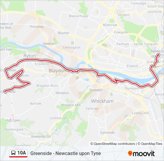 10A bus Line Map