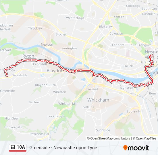 10A Bus Line Map