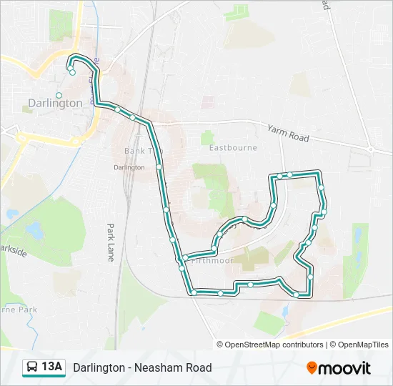 13A Bus Line Map