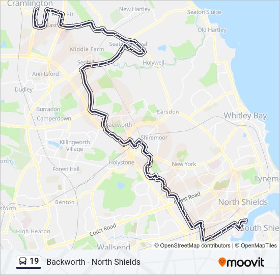 19 Bus Line Map