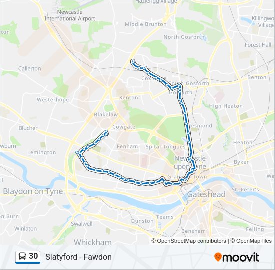 30 Bus Line Map